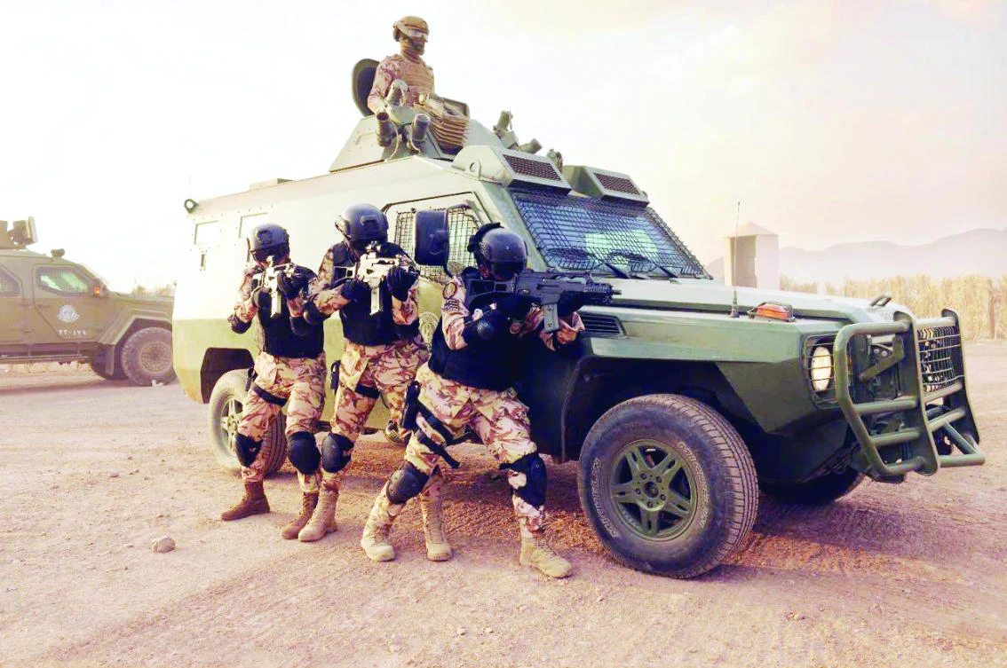 Specialized security units with a high degree of skills and proficiency participated in the advanced training Watan 87 in Madinah. (SPA)