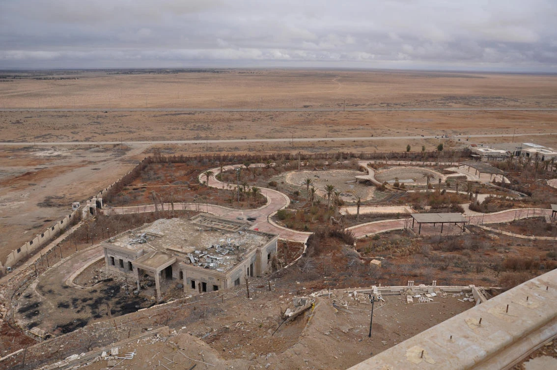 A general view shows a palace complex, which has been recaptured from Daesh militants, on the edge of Palmyra. (REUTERS)
