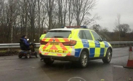 Mobility scooter man, 92, stopped on UK motorway
