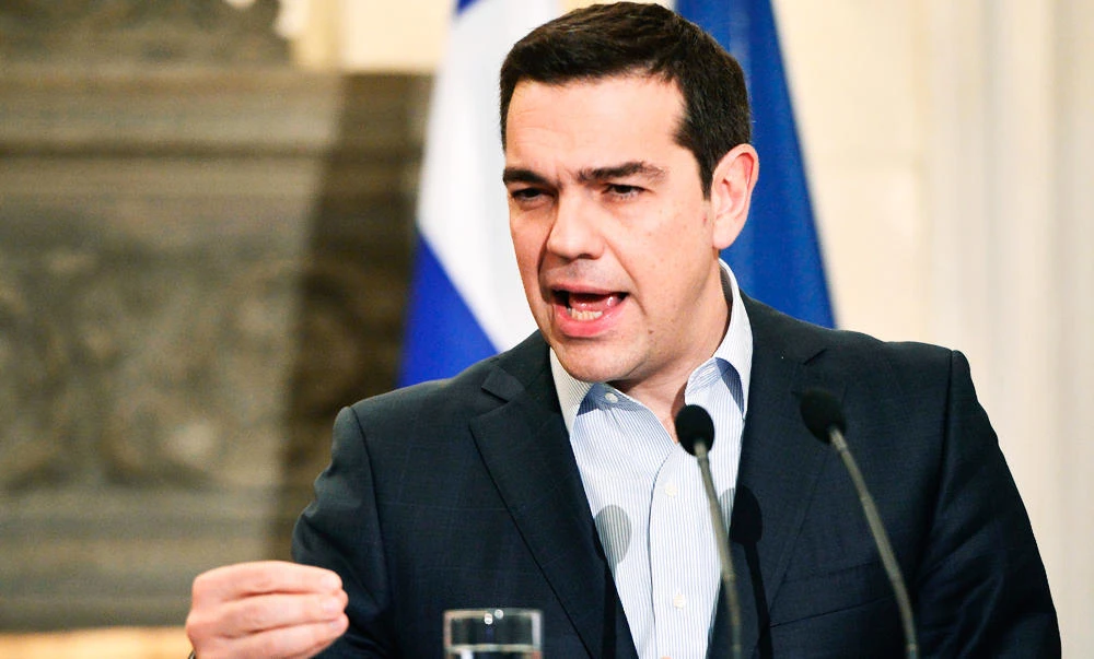 Greek Prime Minister Alexis Tsipras speaks during a press conference after his talks with his French counterpart in Athens, in this March 3, 2017 photo. (AFP)