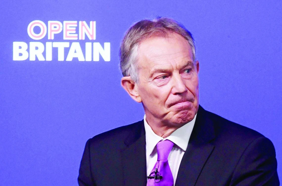 Former British Prime Minister Tony Blair speaks at a pro-EU event in London in this file photo. (Reuters)