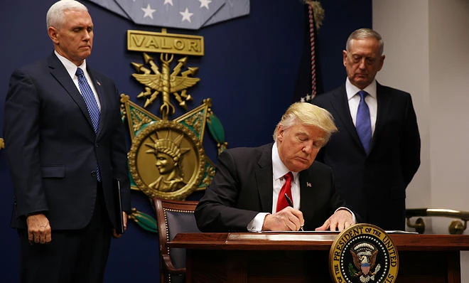 File photo: US President Donald Trump signed a revised travel ban on Monday. (Reuters)