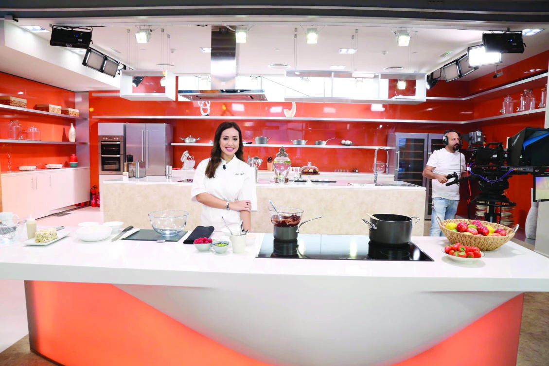 A cooking segment being filmed at the new studio.