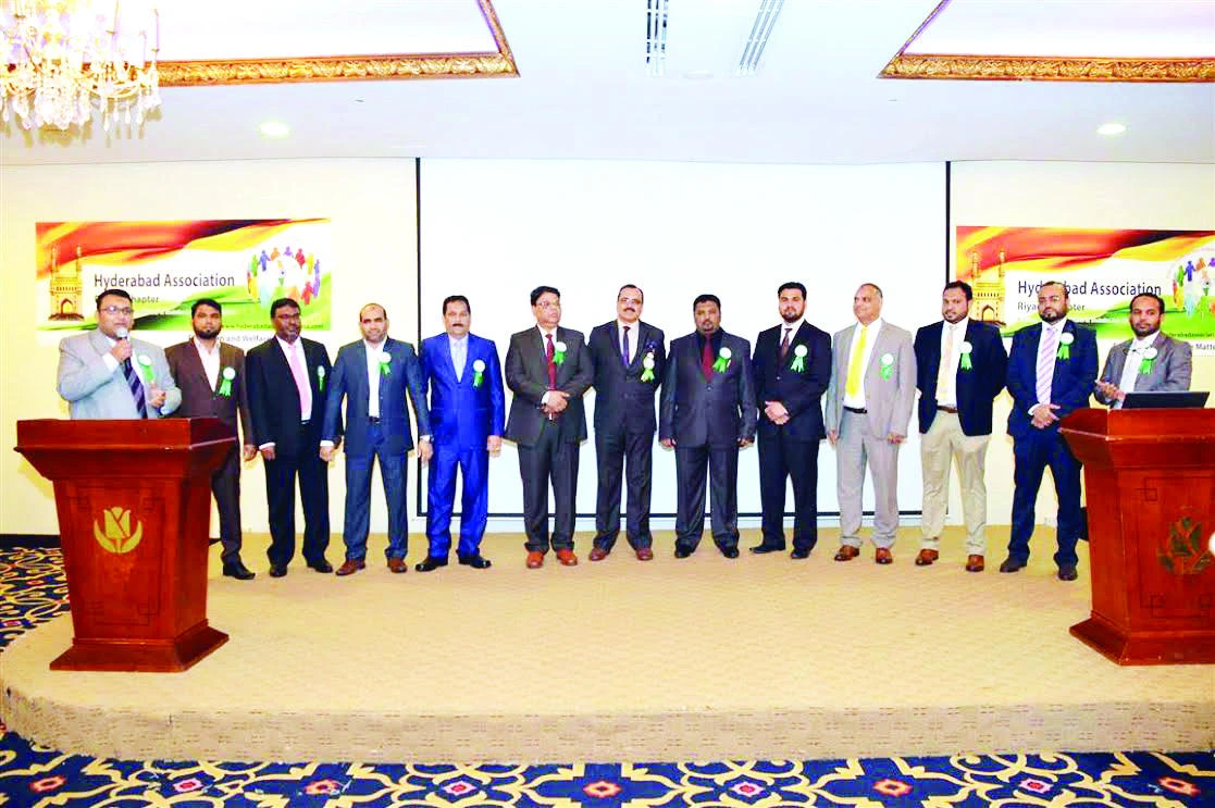 Members of the Hyderabad Association (Riyadh chapter) at its launch in the capital. (AN photo)