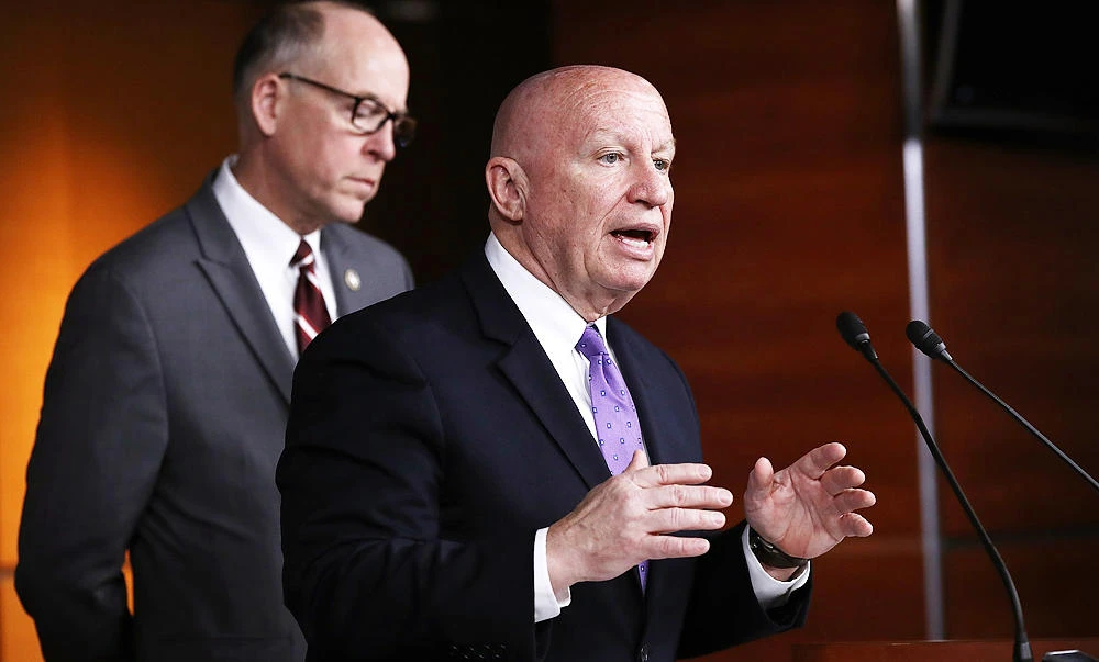 House Ways and Means Chairman Kevin Brady (R) (R-TX) and House Energy and Commerce Chairman Greg Walden (L) (R-OR) answer questions during a news conference on the newly announced American Health Care Act at the U.S. Capitol on Tuesday in Washington, DC. (AFP)