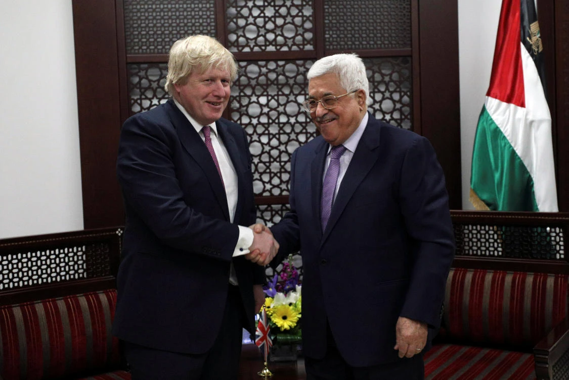 Britain’s Johnson backs two-state solution on Mideast trip