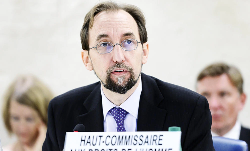 United Nations (UN) High Commissioner for Human Rights Zeid Ra'ad Al Hussein. (AFP file photo)