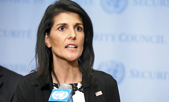 US Ambassador Nikki Haley. (AP)