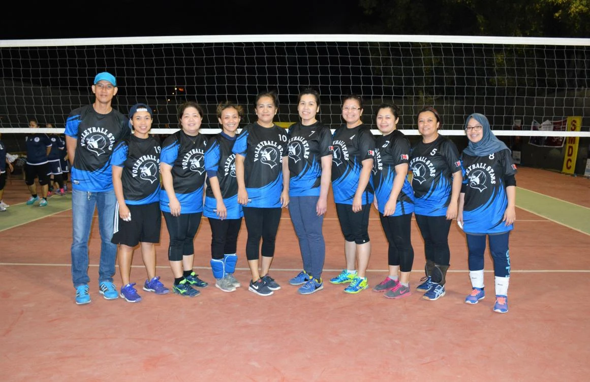 Volleyball Stars with their coach, left. (AN photos)