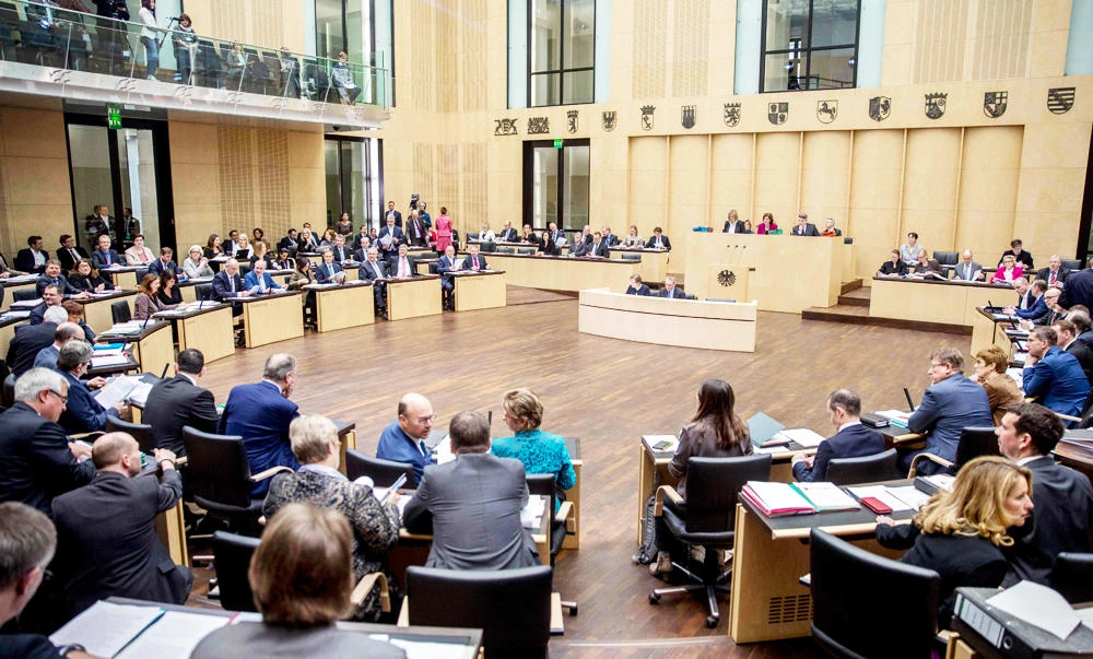 A general view shows a session in the Upper Hause of German Parliament (Bundesrat) on Friday in Berlin. (AFP)