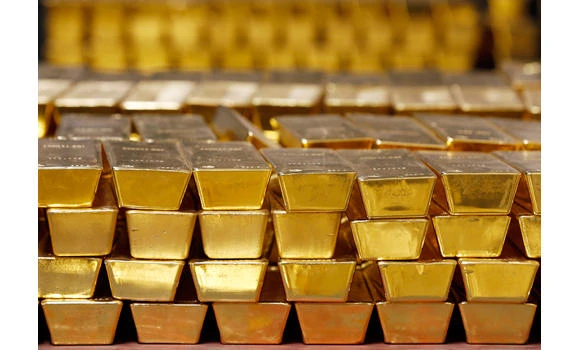 In this July 22, 2014 file photo, gold bars are stacked in a vault at the U.S. West Point, in West Point, N.Y. (AP)