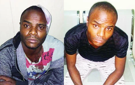 Two of men who were arrested for stealing valuables from parked cars. (AN photo)