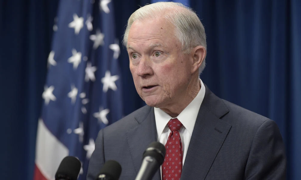 US Attorney General Jeff Sessions speaks in Washington on March 6, 2017. (AP Photo/Susan Walsh, File)