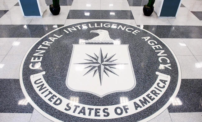 This file photo taken on August 13, 2008 shows the seal of the Central Intelligence Agency (CIA) in the lobby of CIA Headquarters in Langley, Virginia. (AFP)