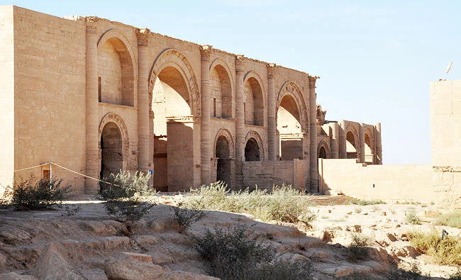 This file photo taken on October 13, 2010 shows a view of the Roman period ancient fortress city of Hatra that dates to more than 2,000 years ago and is located in a desert area about 60 miles southwest of Mosul in modern-day Iraq's Nineveh province. (AFP)
