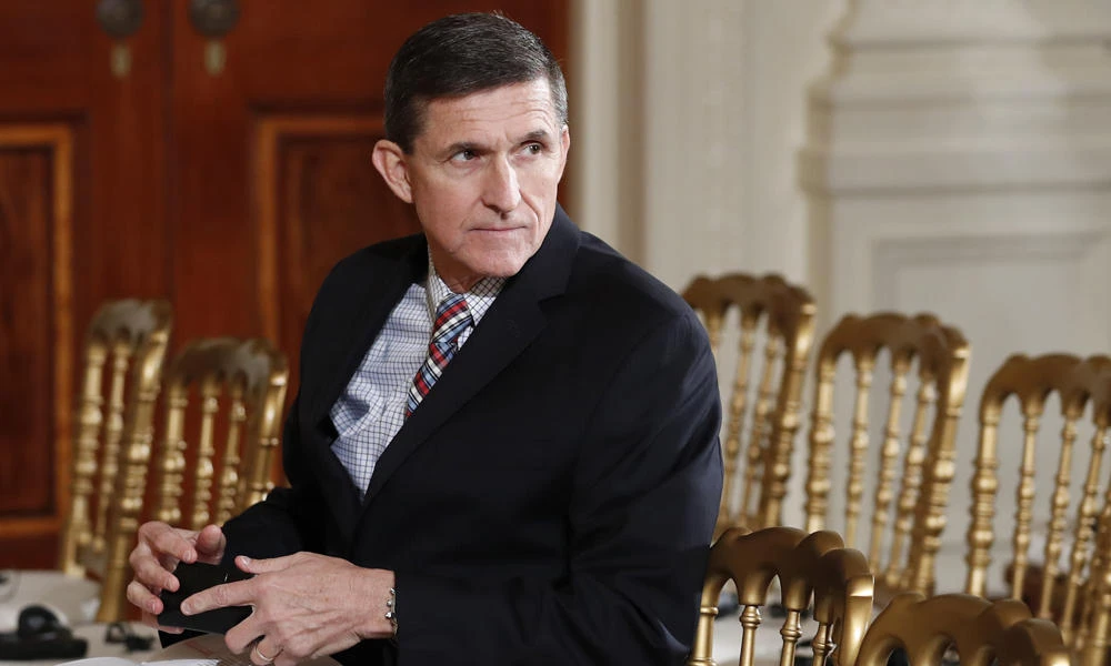 In this Feb. 10, 2017 file photo, then-National Security Adviser Michael Flynn sits in the East Room of the White House in Washington. (AP Photo/Carolyn Kaster, File)