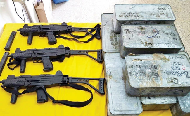 Saudi authorities uncovered several land mines, weaponry pieces and thousands of live ammunition recently. (SPA photos)