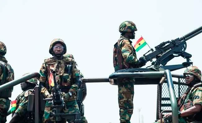 Soldiers stand guard in Accra, in this March 6, 2017 photo. (AFP)
