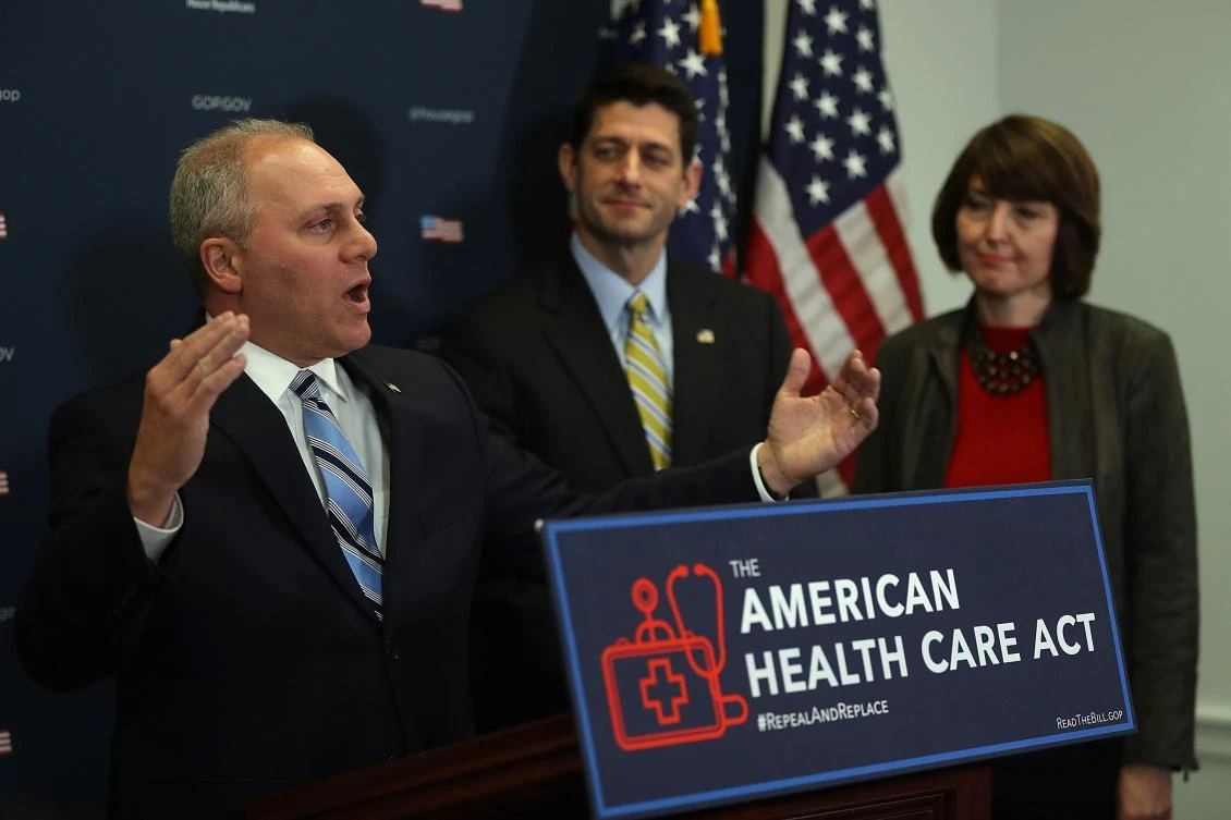 House republicans discussed the Amercian Health Care Act. (Getty Images/AFP)