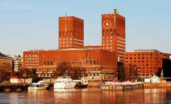 Yachts are parked outside City Hall in Oslo, in this December 11, 2012 file photo. (REUTERS)