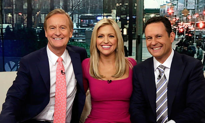 Co-hosts Steve Doocy, from left, Ainsley Earhardt and Brian Kilmeade. (AP)