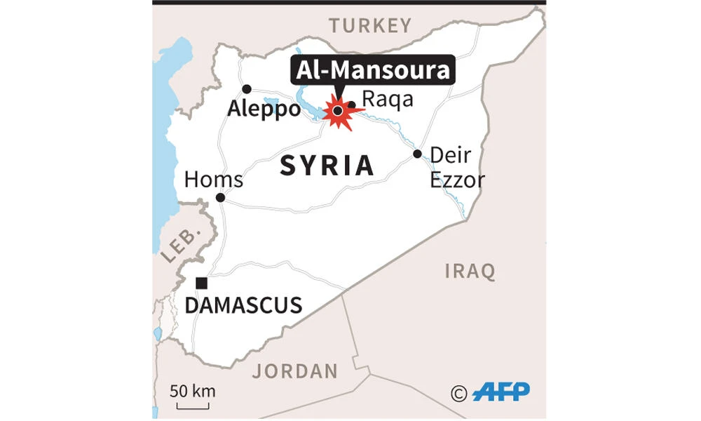 Dozens dead or missing from airstrike in Daesh-held north Syria