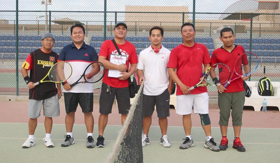 From left: J.M. Bravo, Ben Salabin, umpires Marlon Pagsanjan, Mark Banaag, Clark Maldo and Mashur Jamiri. (AN photo)