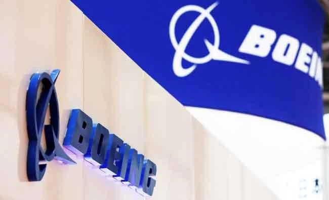 Boeing's logo is seen during Japan Aerospace 2016 air show in Tokyo, Japan, in this October 12, 2016 file photo. (Reuters)