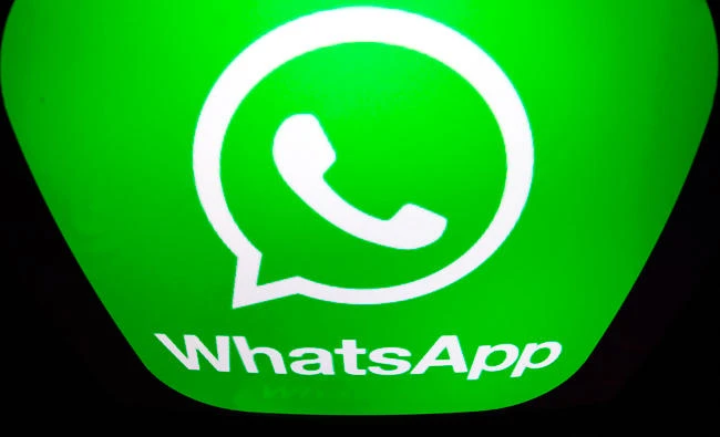 This file photo taken on December 28, 2016 shows the logo of WhatsApp mobile messaging service in Paris. (AFP)