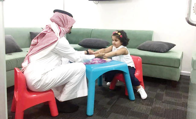 Parent-child visitation at Al-Mawaddah Society for Family Development in Jeddah. (Courtesy of Al-Mawaddah Society)