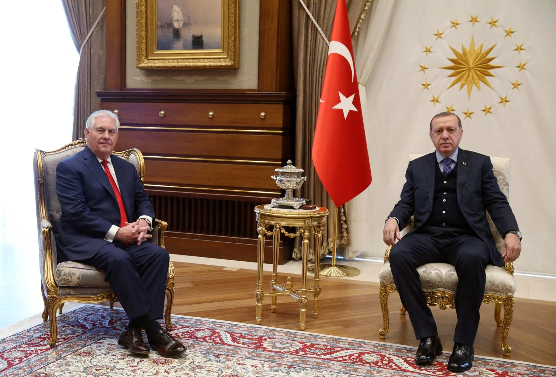 US Secretary of State Tillerson in Turkey for talks