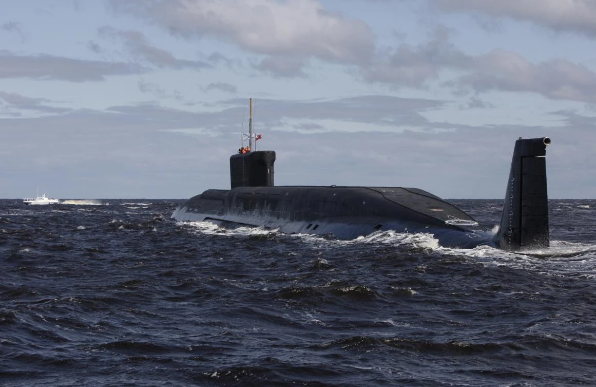 The Russian nuclear submarine Yuri Dolgoruky. (AP)