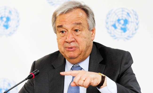 UN Secretary General Antonio Guterres speaks during press conference at UN in Nairobi, Kenya, in this March 8, 2017 photo. (AP)