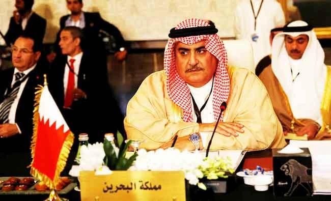 Bahrain's Foreign Minister Khalid bin Ahmed Al Khalifa attends the preparatory meeting of Arab Foreign ministers of the 28th Ordinary Summit of the Arab League at the Dead Sea, Jordan, in this March 27, 2017 photo. (REUTERS)