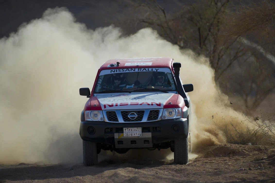 Spectacular action from the Hail Nissan International Rally on Monday. (AN photo)