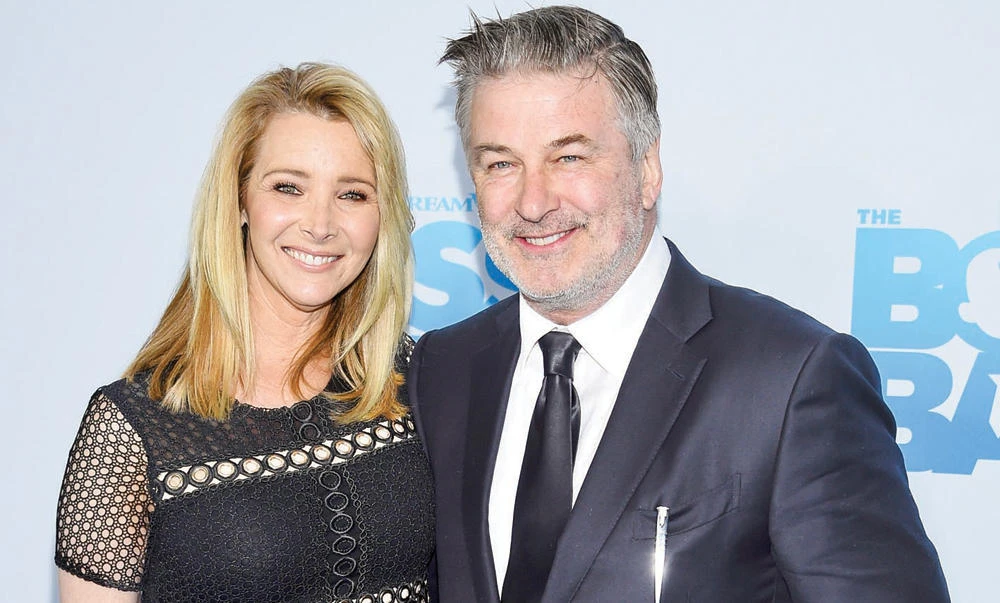 Lisa Kudrow and Alec Baldwin attend the premiere of “The Boss Baby” in New York. (AP)