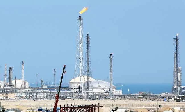 This file photo taken on April 16, 2016 shows a general view of the Shuaiba oil refinery south of Kuwait City. (AFP)