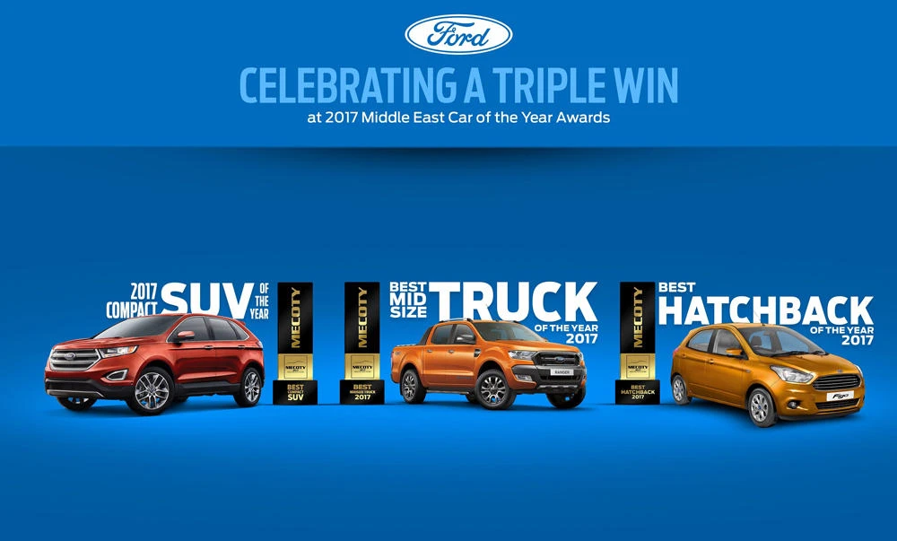 Ford celebrates triple win at 2017 Middle East Car of the Year awards