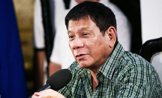 Philippine President Rodrigo Duterte