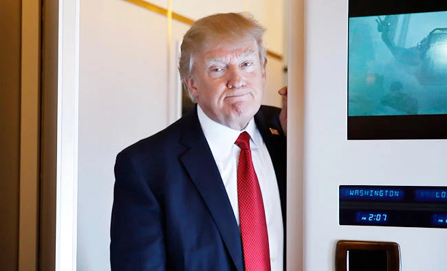 US President Donald Trump talked to congress members about military action in Syria. (AP)