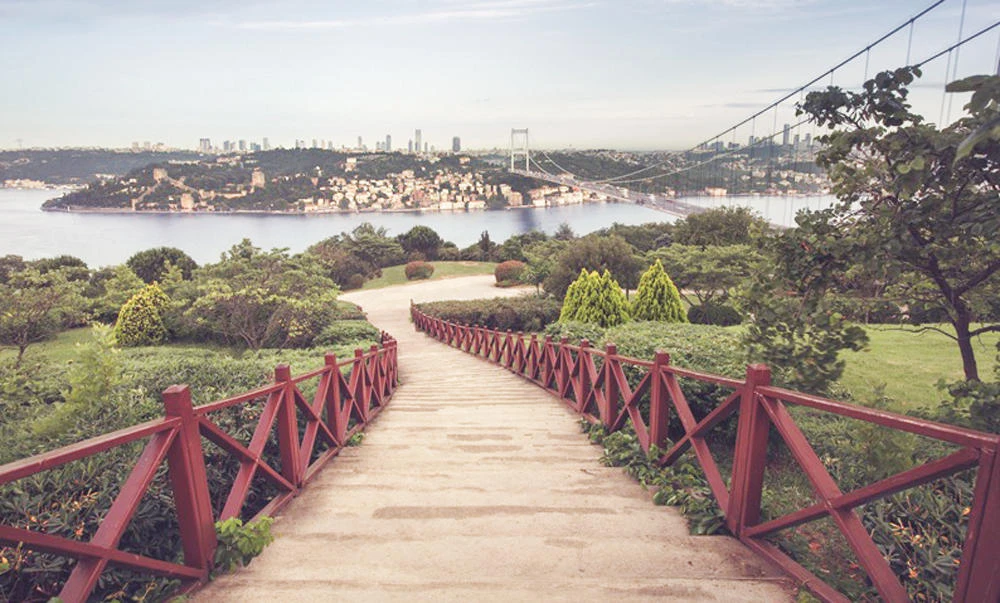 The Bosphorus Bridge in Istanbul, Turkey.