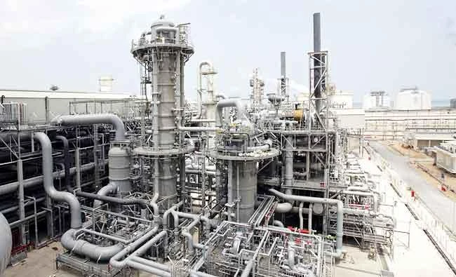 In this April 4, 2009 file photo, a gas production facility is seen at Ras Laffan, Qatar. (AP)