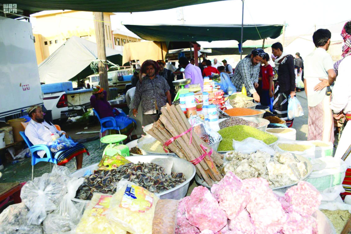 Huroob Sunday market opens early in the morning and receives shoppers from all over the region.