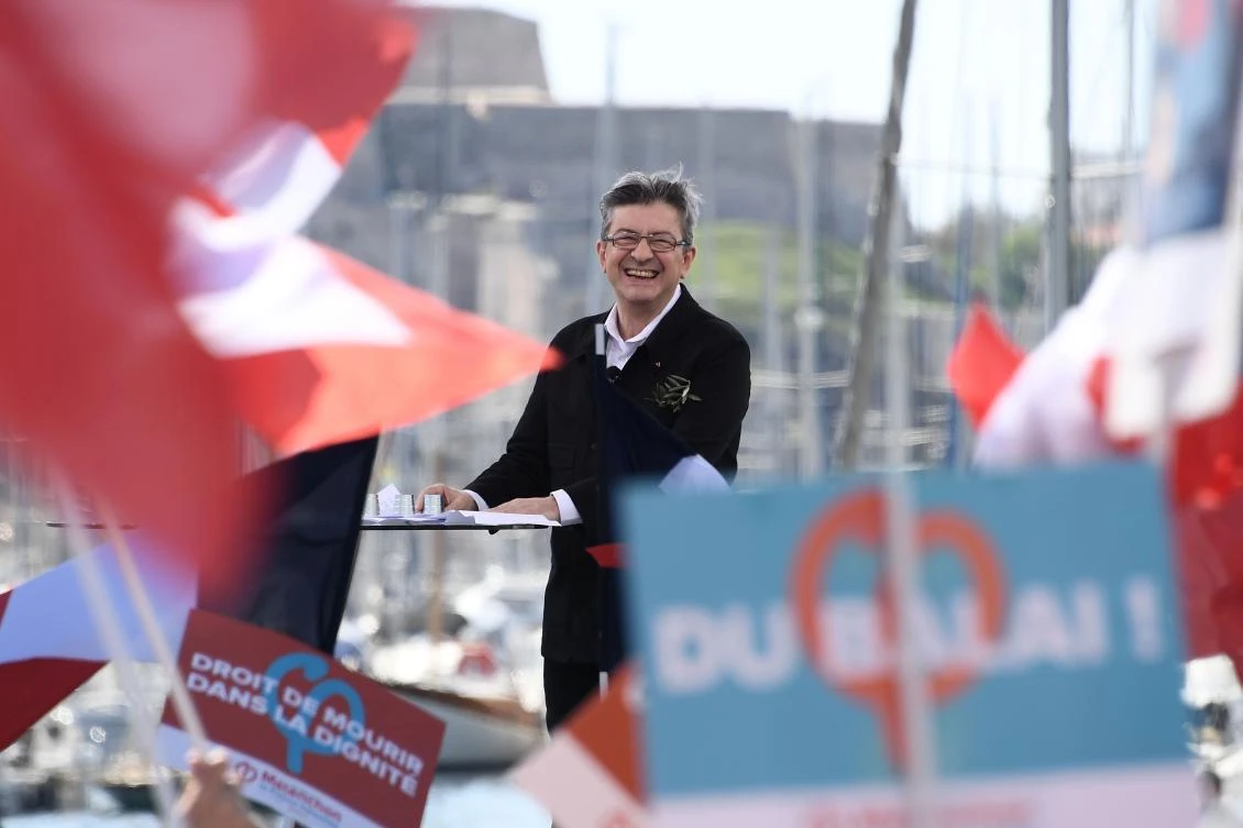 French presidential election candidate Jean-Luc Melenchon. (AFP)