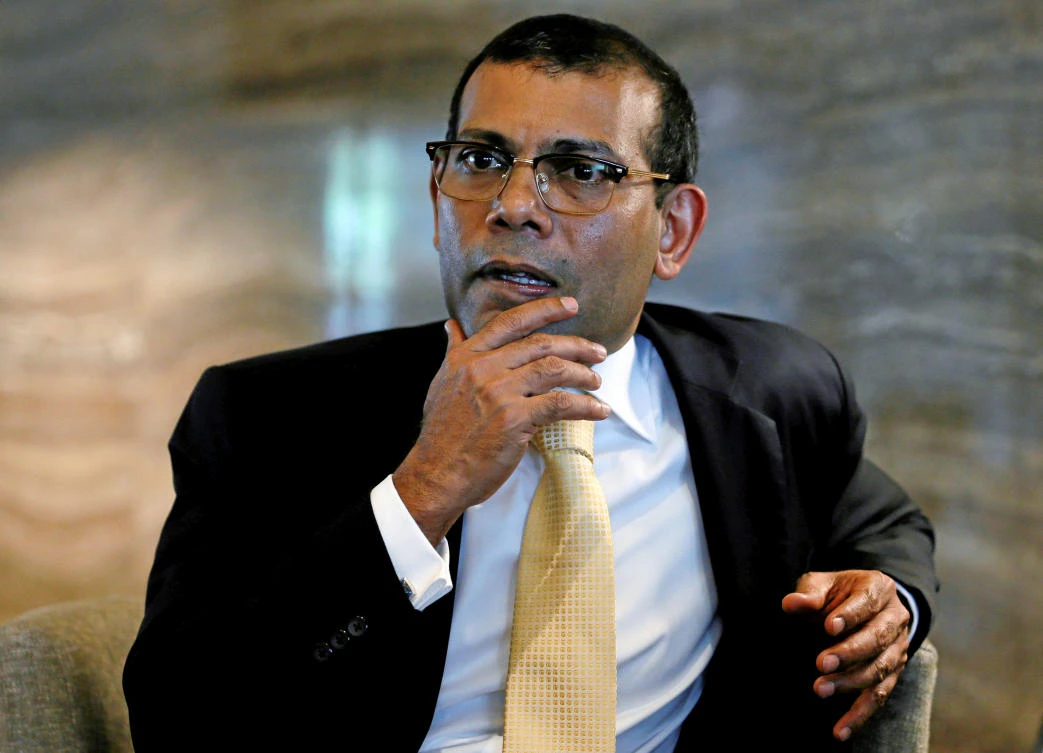 Maldives former president Mohamed Nasheed speaks during an interview with Reuters in Colombo, Sri Lanka March 29, 2017. REUTERS/Dinuka Liyanawatte