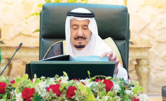 King Salman chairs the Cabinet session on Monday. (SPA)