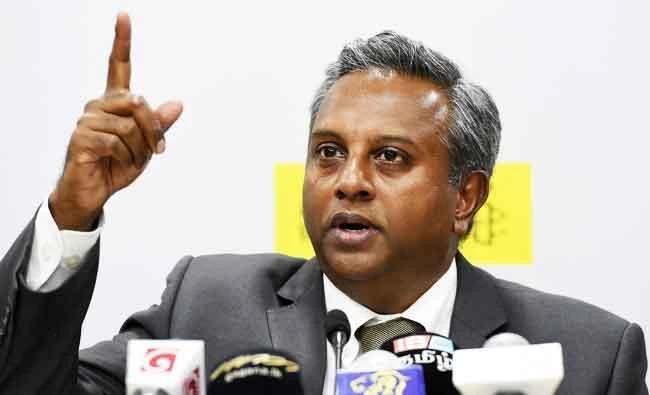 Sri Lankan General Secretary of Amnesty International Salil Shetty speaks during the launch of a new report in Colombo, in this April 5, 2017 photo. (AFP)