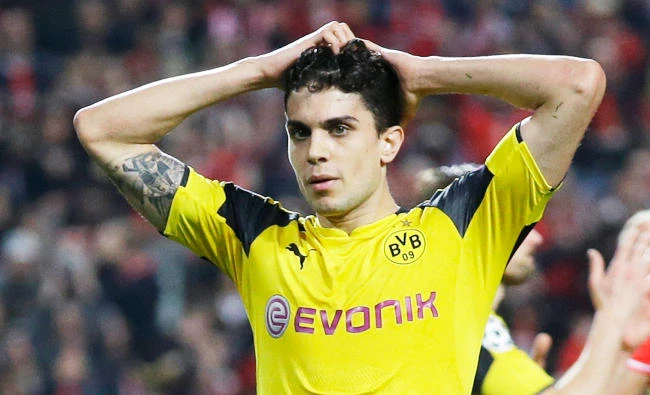 Dortmund's Marc Bartra was injured in the explosion. (AP)
