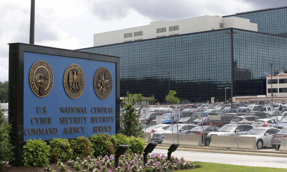 FILE - This June 6, 2013, file photo, shows the National Security Agency (NSA) campus in Fort Meade, Maryland, where the US.Cyber Command is located. (AP Photo/Patrick Semansky, File)