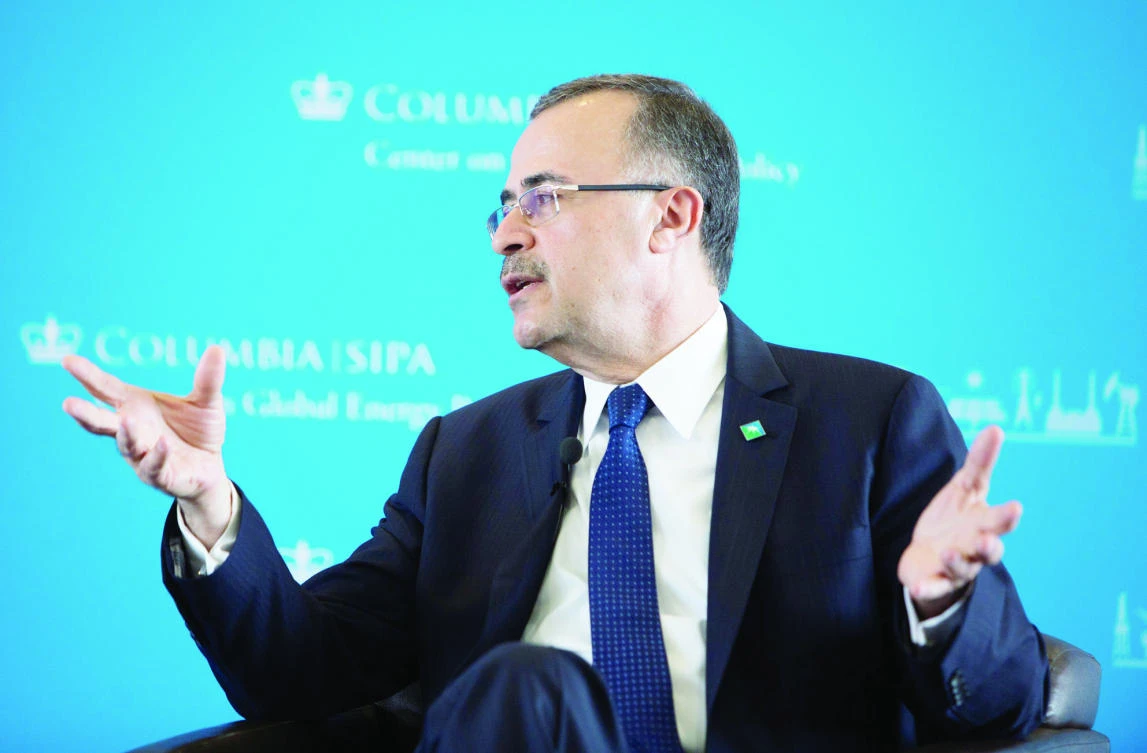 Saudi Aramco President and CEO Amin Nasser speaks at the energy summit in New York.